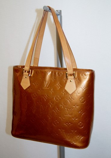 Louis Vuitton Brown Monogram Vernis Houston Bronze Leather Patent