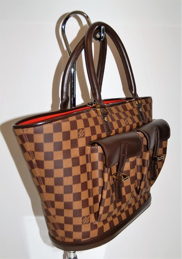 Louis+Vuitton+Manosque+Tote+Bag+PM+Damier+Ebene+Canvas for sale online