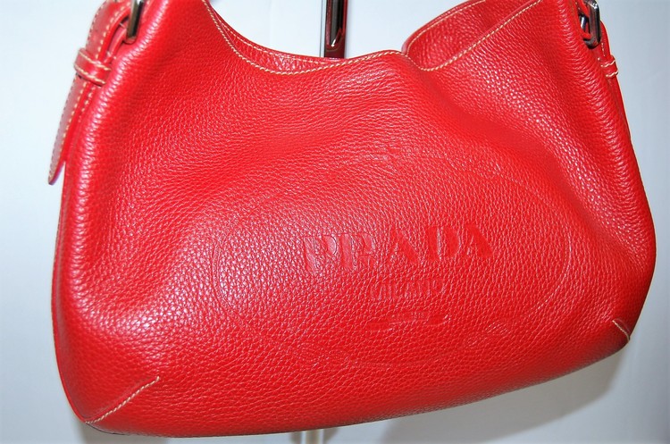 Prada Panier Saffiano Leather Bag Nero/fuoco | ONU