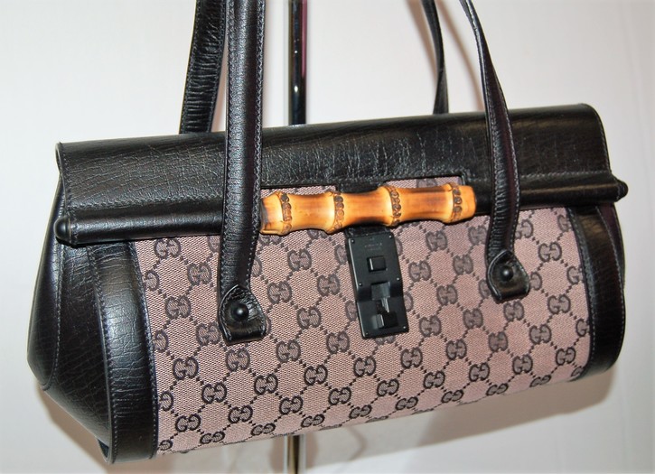 Olive Brown Leather Bullet Bag: Large