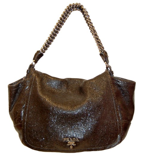Prada Cervo Lux Chain Strap Shoulder Bag