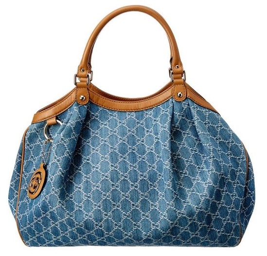 Sukey handbag Gucci Blue in Denim - Jeans - 32616695