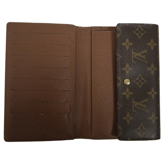 Louis Vuitton Brown Tresor Porte Monogram Etui Papiers Trifold Wallet