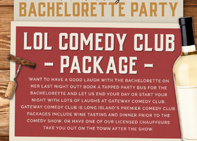 comedy club bachelorette party transportation on long island