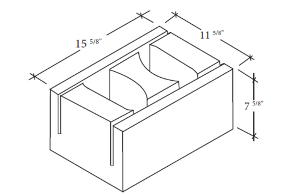 12 X 8 X 16 CMU Knockout Bond Beam Cromwell Concrete