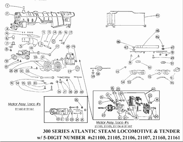American Flyer Atlantic Crosshead Guide Pilot & Truck Assembly Linkage & Screws 