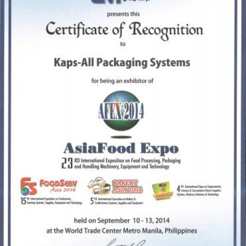 Kaps-All Exibits at the 2014 Asia Food Expo