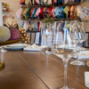 Our Sheer Rim Aria Wine Glasses Paired with our Dorchester China