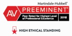 Martindale Hubbell AV Preeminent Rating