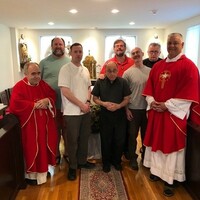 Come & See Weekend: Photo After Mass in St. Mark’s chapel at our MSA house in Cromwell