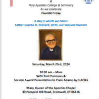 Invitation for Fr. Menard Day on March 23, 2024