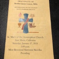 The Ordination of our Brother James Lonon, M.S.A.