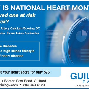 February is Heart Health month, get your heart score for only $75. image.