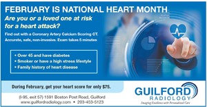 February is Heart Health month, get your heart score for only $75. image.