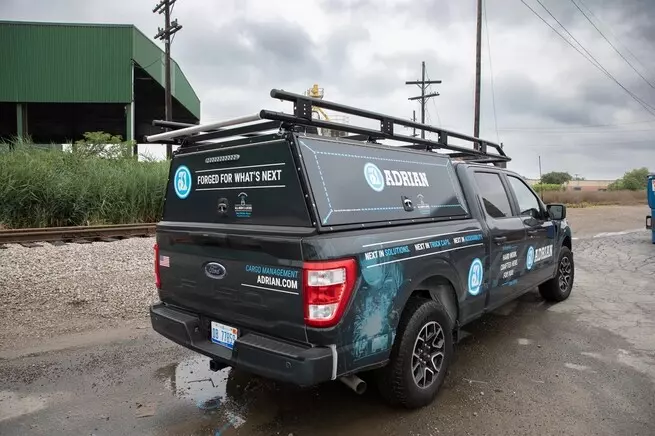 Adrian Load Runner Rack on Truck Cap