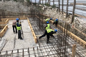 5-21-19  Rebar for side wall going in .