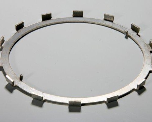 Lasercut 316 16 GA Stainless Steel Ring With Bent Tabs.